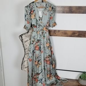 FRNCH | Silky Feel Floral Maxi Dress ADERIENNE S